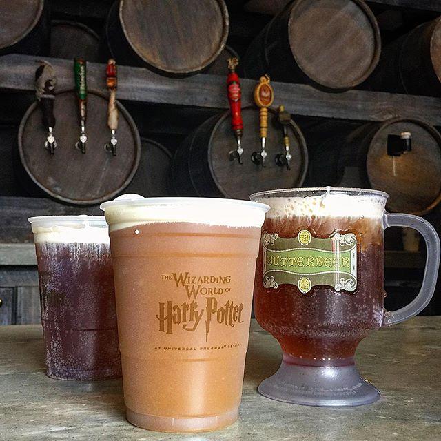 Image of 3 kinds of Butterbeer available at Universal Orlando