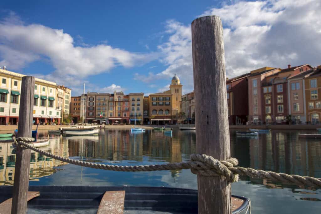 dock at Loews Portofino Bay Hotel at Universal Orlando