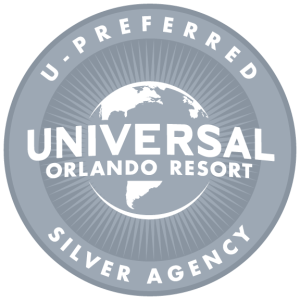 Universal theme parks U-preferred agency silver logo