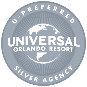 Universal theme parks U-preferred agency silver logo