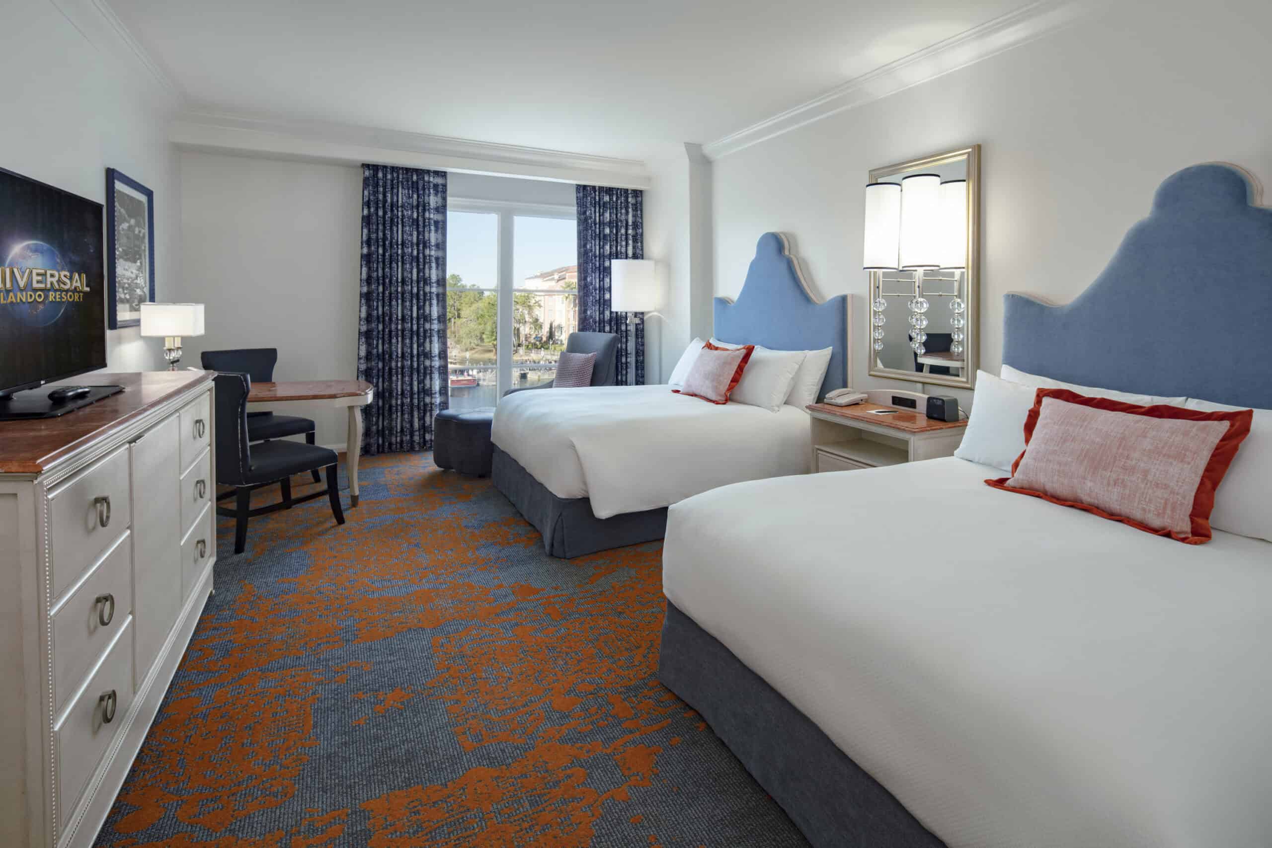 2 beds in room at Portofino Bay Hotel at Universal Orlando