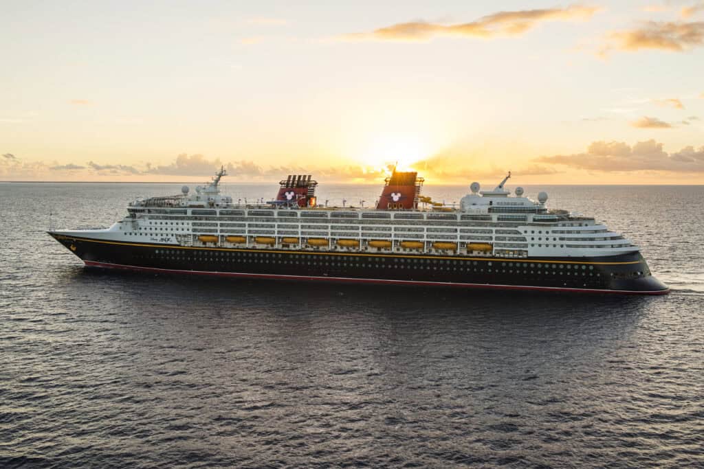 Disney Magic Cruise sailing on the open sea