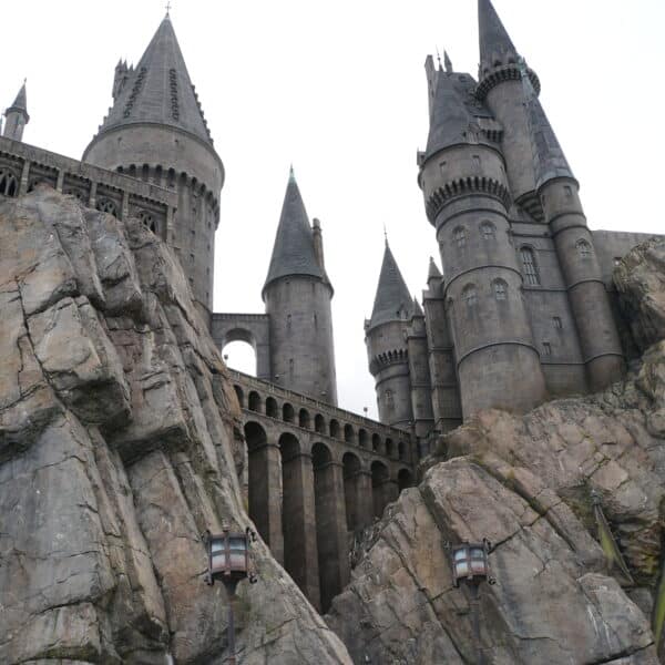 Closeup of Hogwarts castle