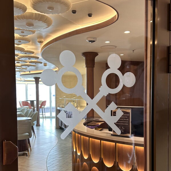 Disney Cruise Concierge Lounge door on Disney Magic
