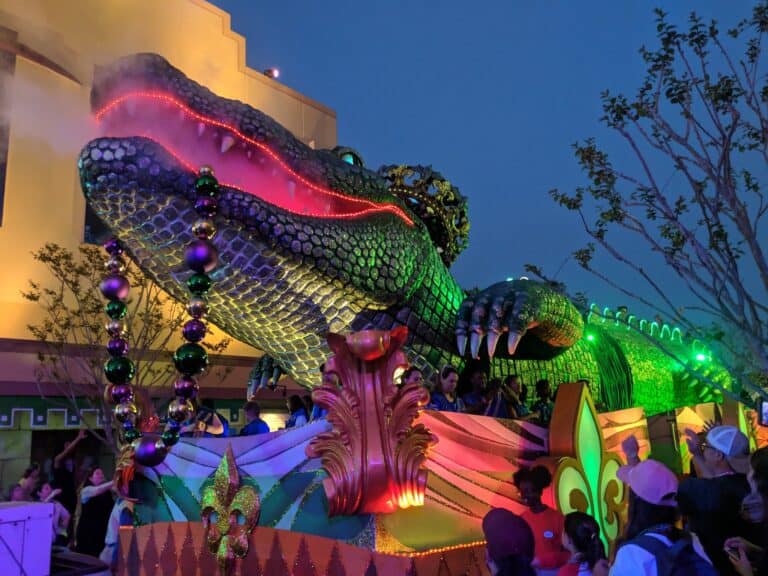 King Croc Float at Universals Mardi Gras Parade