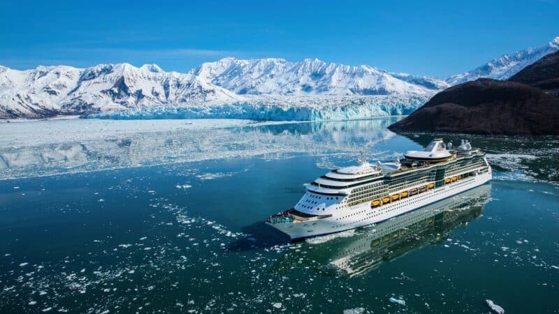 Royal Caribbean's Radiance of the Seas sailing in Glacier Bay Alaska