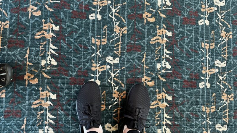 Feet on the iconic carpet at MCO airport