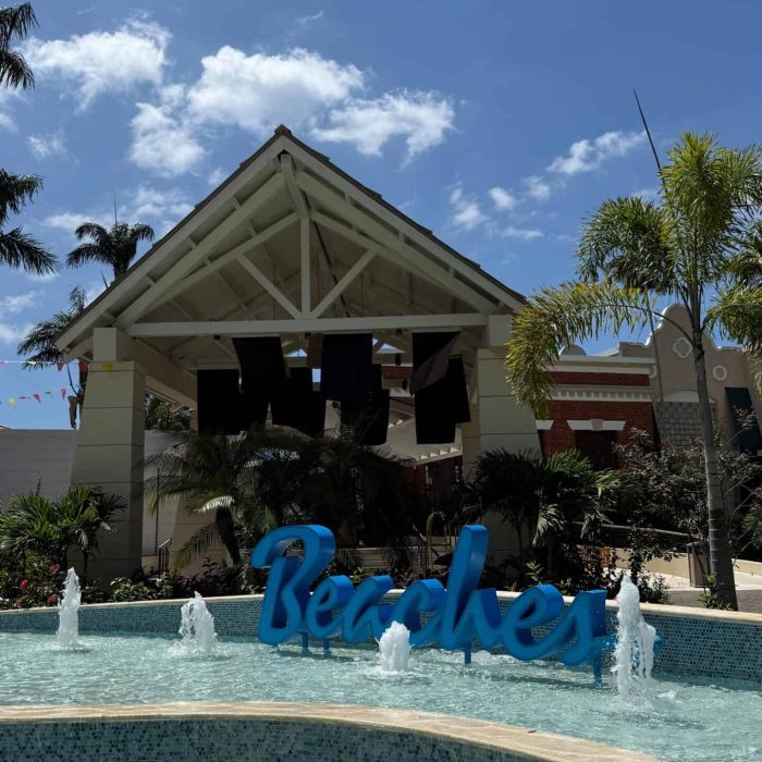 Entrance at the Beaches Resort in Negril jamaica